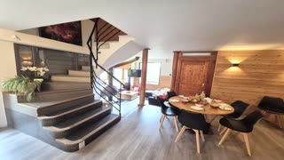 Lagopède salle à manger escalier chalet