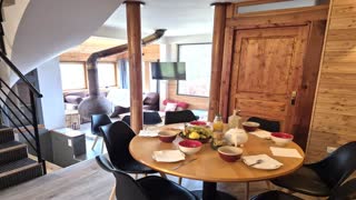 Lagopède salle à manger salon chalet