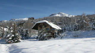 les Orres chalet Pelve l'hiver à la montagne Nord