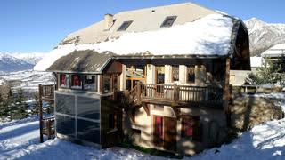 les Orres chalet Pelve l'hiver à la montagne Ouest